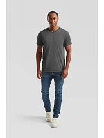 Fruit of the Loom Valueweight V-Neck T Tričko s výstřihem do V 16.1066 heather grey