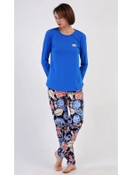 Dámské pyžamo dlouhé Květy