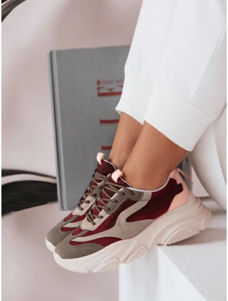 Dámské tenisky na platformě VISTALA burgundy FashionStreet ZY0592