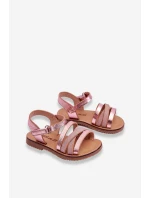 Dětské sandály s popruhy Růžove Isla Dětské sandály s popruhy Růžove Isla