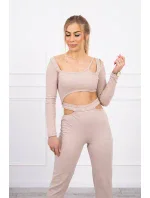 Souprava s halenkou béžová Souprava s halenkou béžová