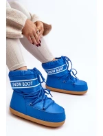 Dámské vázané sněhové boty modré Soia
