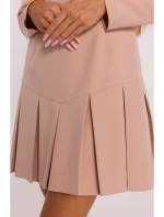 M872 Šaty s obrácenými záhyby - béžové M872 Šaty s obrácenými záhyby - béžové