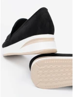 Trendy  mokasíny černé dámské platforma