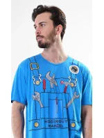 Pánská noční košile s krátkým rukávem Hodinový manžel