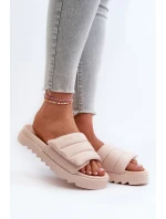 Dámské Žabky Na Platformě Big Star NN274773 Beige
