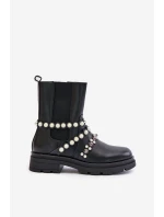 Dámské Chelsea Boty S Dekorativními Pásky Černé Sintitia Dámské Chelsea Boty S Dekorativními Pásky Černé Sintitia