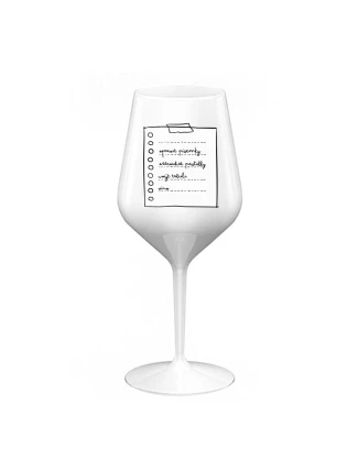 UČITELČIN POZNÁMKOVÝ BLOK - bílá nerozbitná sklenice na víno 470 ml UČITELČIN POZNÁMKOVÝ BLOK - bílá nerozbitná sklenice na víno 470 ml