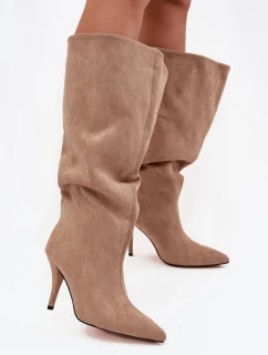 Kozačky na podpatku model 219854 Step in style