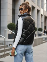 Dámská prošívaná vesta se stojáčkem černá FashionStreet TY3477