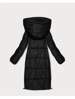 Černá vypasovaná zimní bunda v délce do poloviny stehen S'West (B/R8535-1)