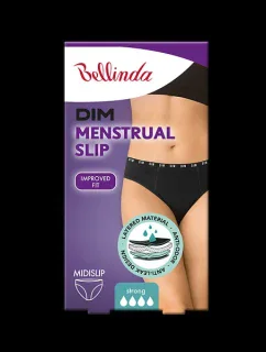 Noční i denní menstruační kalhotky MENSTRUAL SLIP STRONG - BELLINDA - černá