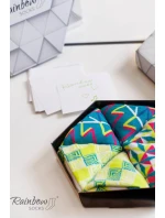 Duhové Rainbow Socks Ponožky V Geometrických Vzorech 3 Párů Duhové Rainbow Socks Ponožky V Geometrických Vzorech 3 Párů