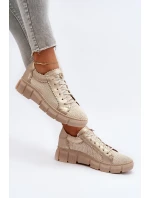 Dámská kožená obuv Maciejka 05850-22 Světle béžová