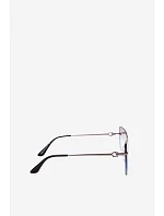 Bezrámečkové sluneční brýle typu cat eye s UV filtrem 400 modré