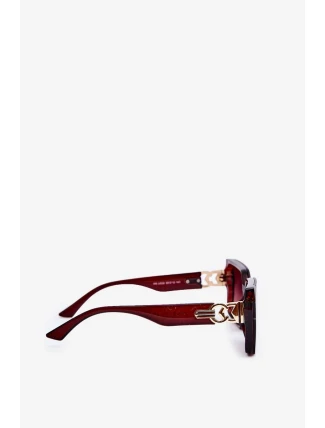 Dámské čtvercové sluneční brýle UV400 hnědé