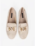 Exkluzívní zlaté dámské mokasíny platforma Exkluzívní zlaté dámské mokasíny platforma