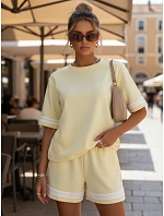 Dámská letní souprava s šortkami žlutá FashionStreet AY1164 Dámská letní souprava s šortkami žlutá FashionStreet AY1164