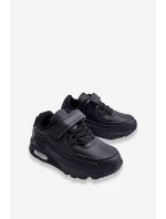 Dětské kožené sportovní boty na platformě černá Lori