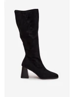 Dámské kozačky na sloupku s prošitím černé Celandine Dámské kozačky na sloupku s prošitím černé Celandine