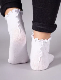 YOCLUB SKA-0027G Ponožky s volánkem 20-34