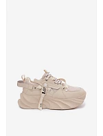 Kožené dámské tenisky GOE TT2N4012 Béžové