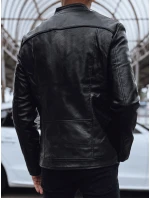 Pánská kožená bunda černá FashionStreet TX4713