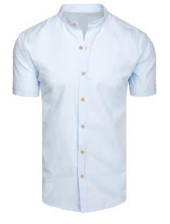 Pánská modrá košile s krátkým rukávem FashionStreet KX1048