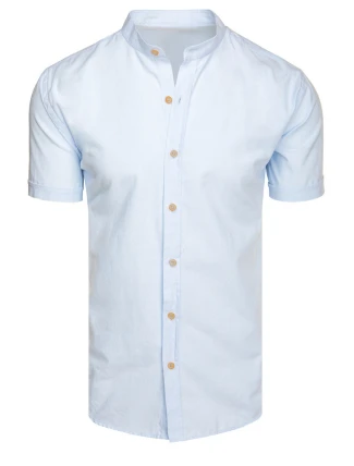Pánská modrá košile s krátkým rukávem FashionStreet KX1048