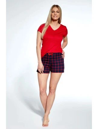 Dámské pyžamo KR 444/342 CARMEN červené - Cornette Dámské pyžamo KR 444/342 CARMEN červené - Cornette