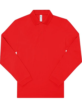 B&C My Polo 180 LSL Piqué polo s dlouhým rukávem 01.U425 red B&C My Polo 180 LSL Piqué polo s dlouhým rukávem 01.U425 red