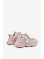 Dětské tenisky na platformě béžové Hanomess