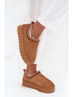 Nízké dámské sněhule s výšivkou na platformě Camel Taliah Nízké dámské sněhule s výšivkou na platformě Camel Taliah