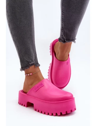Dámské pantofle na platformě Big Star - fuchsia Dámské pantofle na platformě Big Star - fuchsia
