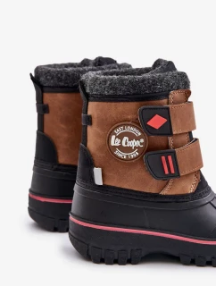 Dětské sněhule na suchý zip Lee Cooper Camel