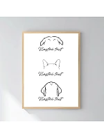 Personalizovaný magický fotoobraz v rámu - 30x40 - zvířecí ouška