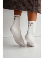 Dámské ponožky, netlačící, s mašlí 0200.193