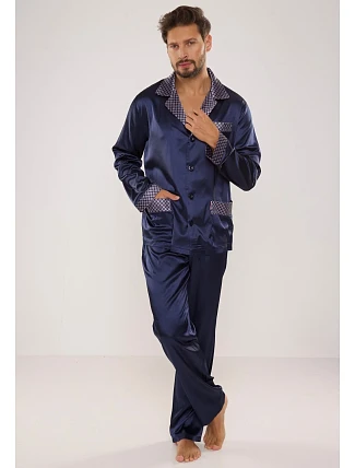 Pánské saténové pyžamo De Lafense 939