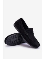 Mužské semišové mokasíny černé Wesley