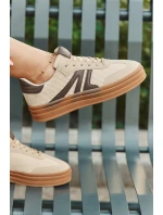 Sametové dámské tenisky na platformě Béžové Corynelle