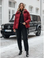 Dámská prošívaná zimní bunda LARO bordó FashionStreet TY4957