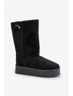 Vysoké Sněhule Na Platformě Big Star OO274895 Černé Vysoké Sněhule Na Platformě Big Star OO274895 Černé