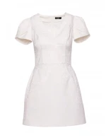 M882 Žakárové mini šaty - krémové M882 Žakárové mini šaty - krémové