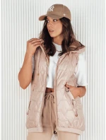 Dámská prošívaná vesta COLINE zlatá FashionStreet TY4117