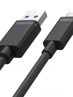 UNITEK USB KABEL USB-A - USB-C 25CM, Y-C480BK