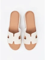 Praktické dámské Jasnobeżowy nazouváky platforma Praktické dámské Jasnobeżowy nazouváky platforma