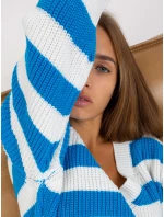Dámský svetr LC SW 8030 bílý a modrý Dámský svetr LC SW 8030 bílý a modrý