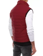 Pánská prošívaná vínová vesta FashionStreet TX4016