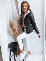 Dámská bunda FLUFFY černá FashionStreet TY3586 Dámská bunda FLUFFY černá FashionStreet TY3586