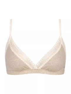 Dámská podprsenka GO Ribbed R Bralette - GRAY - sv. béžová M013 - SLOGGI